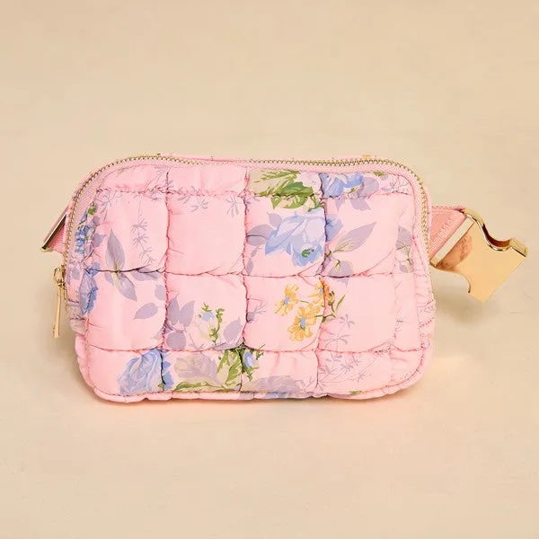 Flower Print Waist Bag