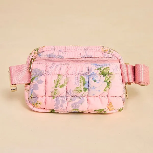 Flower Print Waist Bag