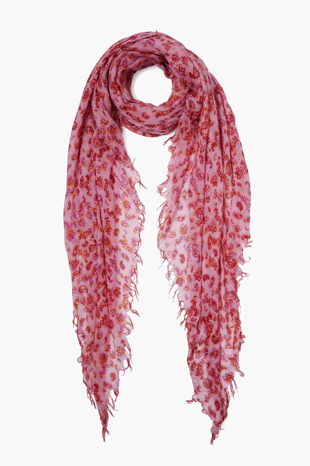 Fuchsia Pink Paisley Scarf