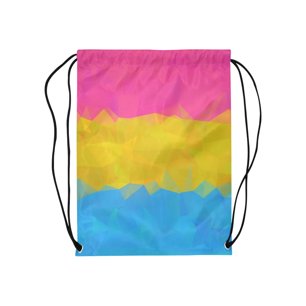 Geometric Pansexual Pride Drawstring Bag