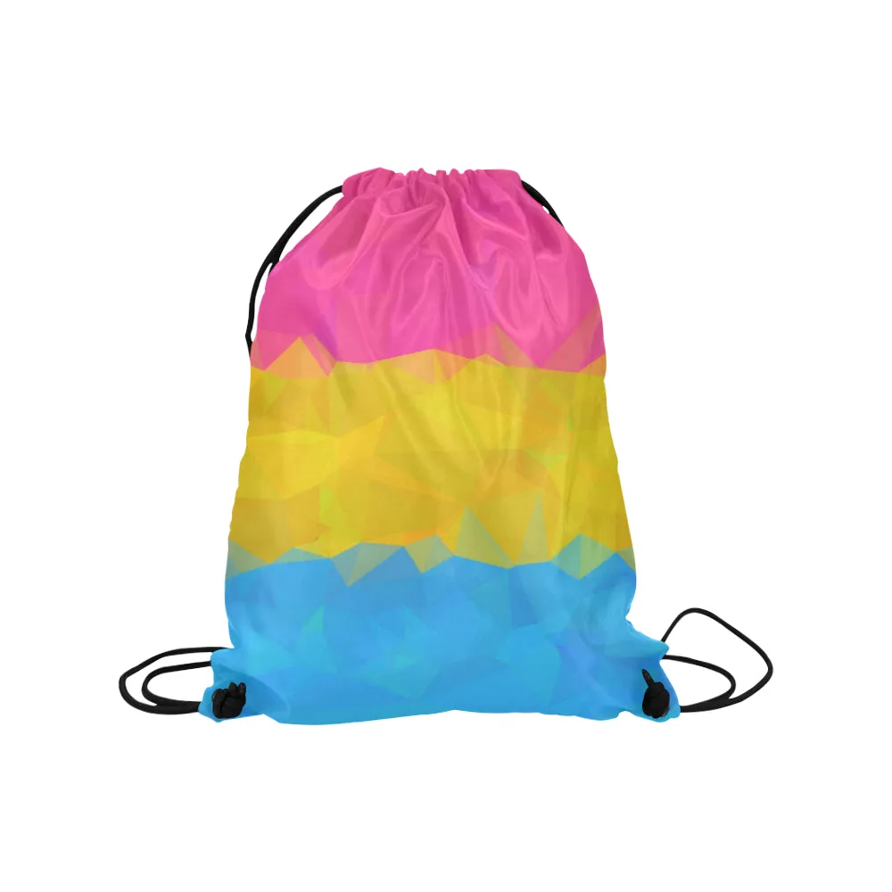 Geometric Pansexual Pride Drawstring Bag