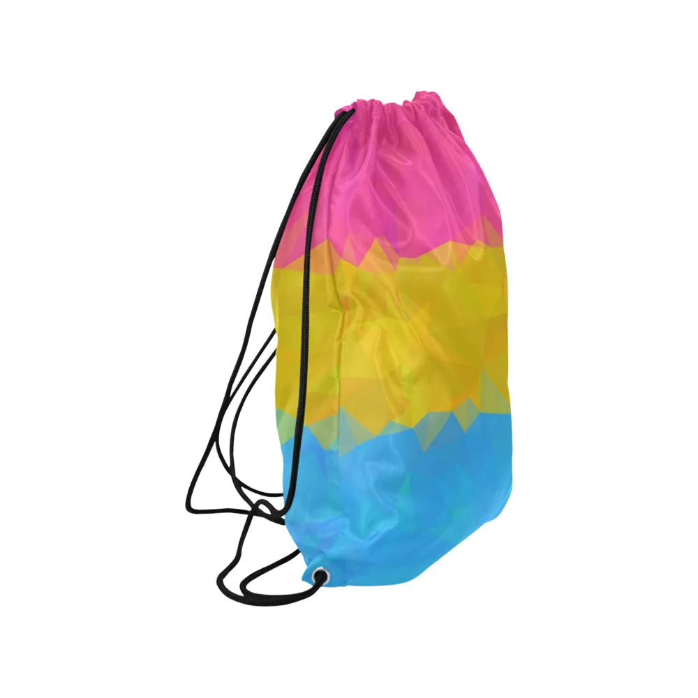 Geometric Pansexual Pride Drawstring Bag