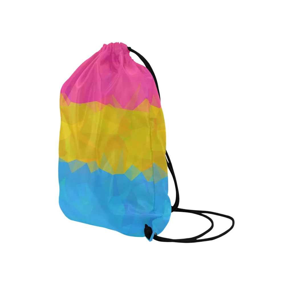 Geometric Pansexual Pride Drawstring Bag