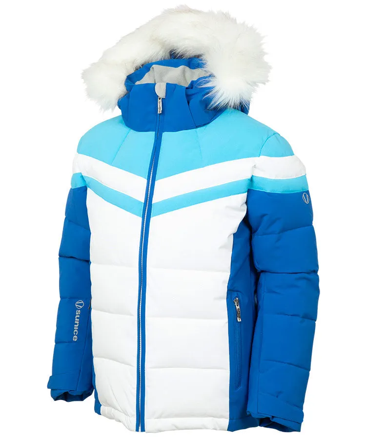 Girls' Sage Waterproof Insulated Stretch Jacket With Detachable Faux Fur Ruff