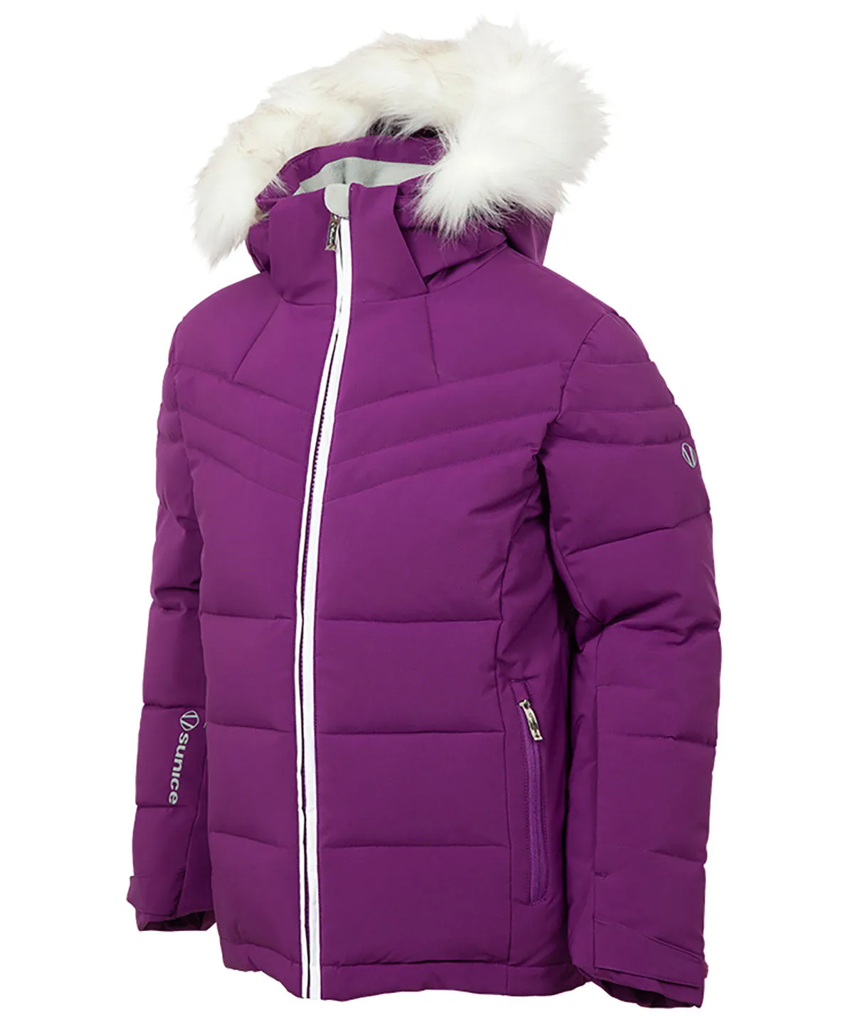 Girls' Sage Waterproof Insulated Stretch Jacket With Detachable Faux Fur Ruff