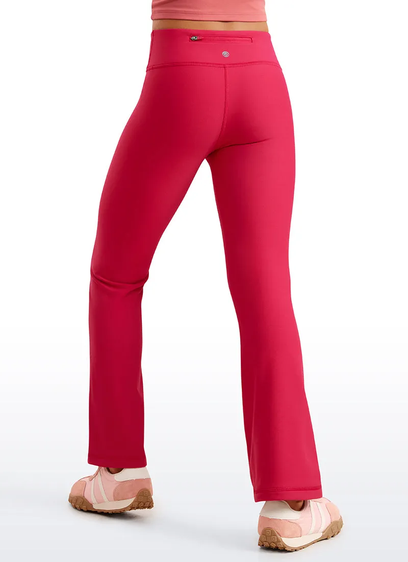 Girls Water Resistant Flare Leggings with Thermal Fleece Lining