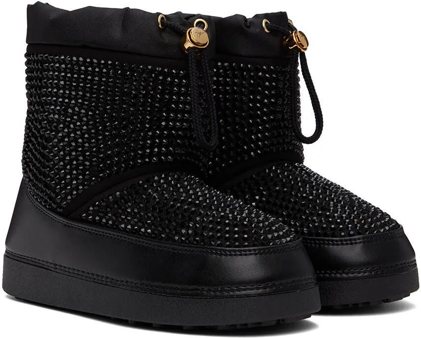 Giuseppe Zanotti Black Snow Crystal Boots