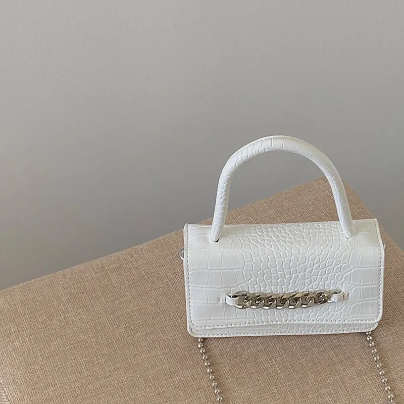 Gold Chain White Purse