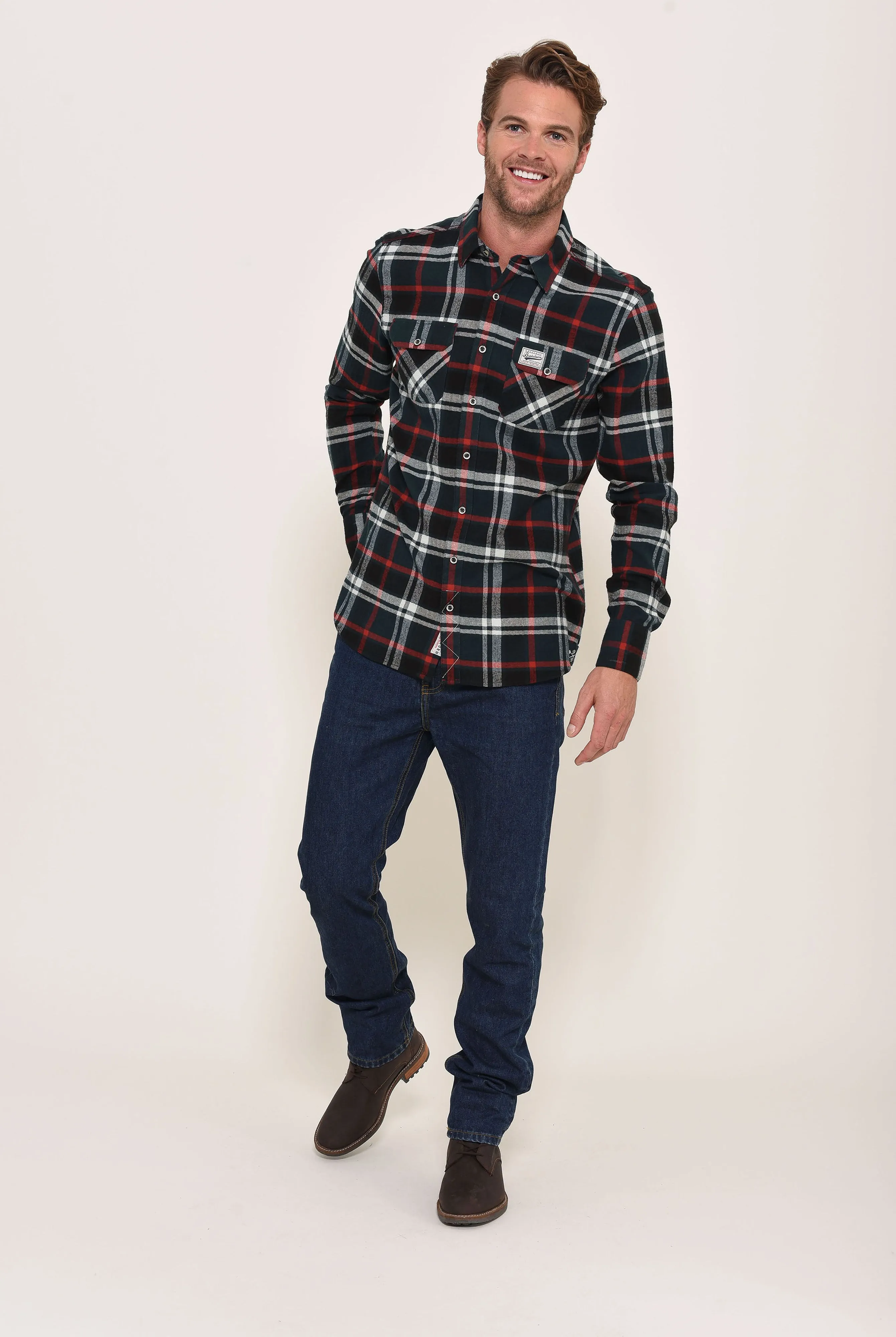 Green Flannel Check Shirt