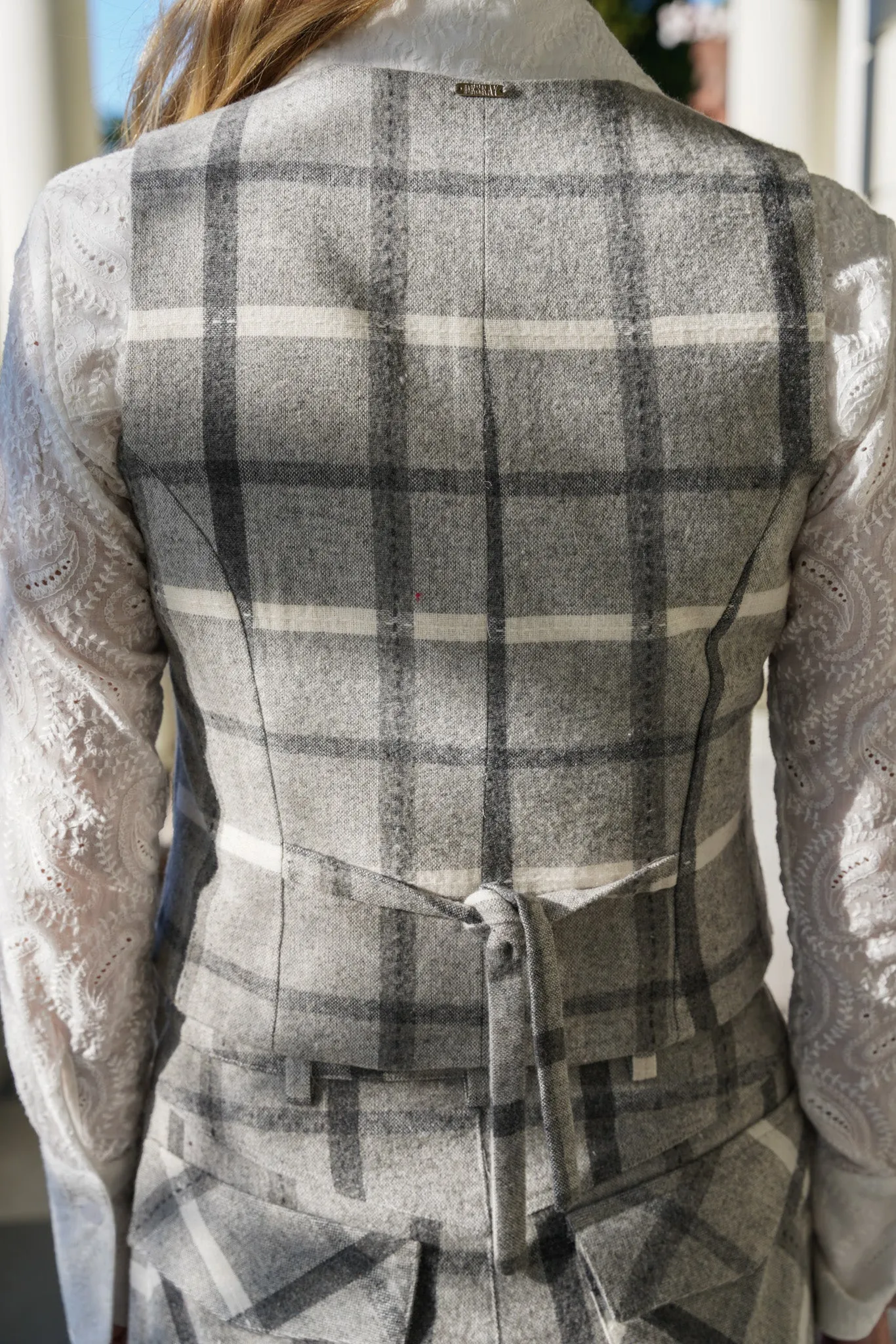 Grey Check Waistcoat