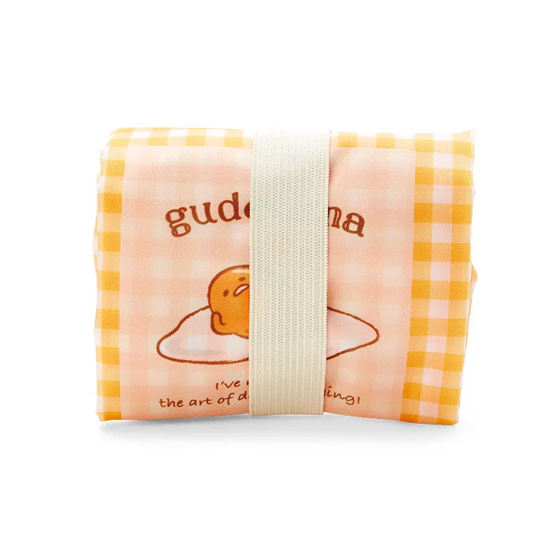 Gudetama Gingham Reusable Tote Bag