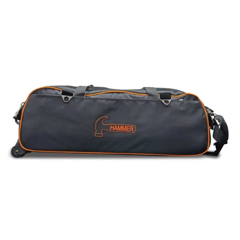 Hammer Premium Black Orange Slim Triple 3 Ball Tote Bowling Bag