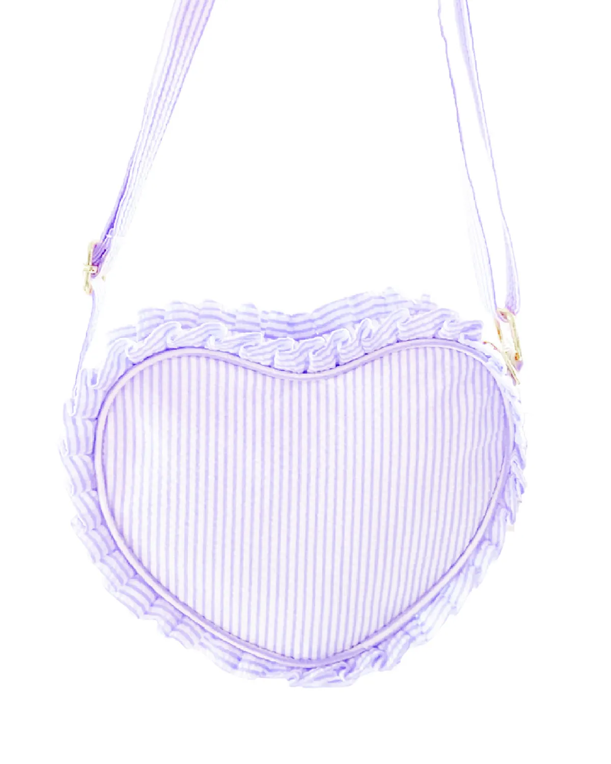 Heart Purse - Seersucker Lavender