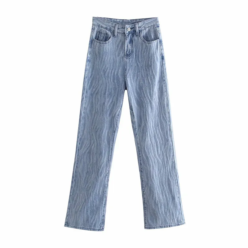 High Rise Denim Pants by Estrelia