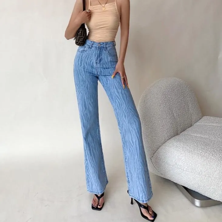 High Rise Denim Pants by Estrelia