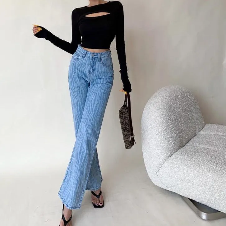 High Rise Denim Pants by Estrelia