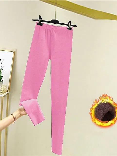 High Waisted Leggings with Fleece Lining and Tummy Control for Women