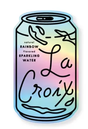 Holographic La Croix Vinyl Sticker