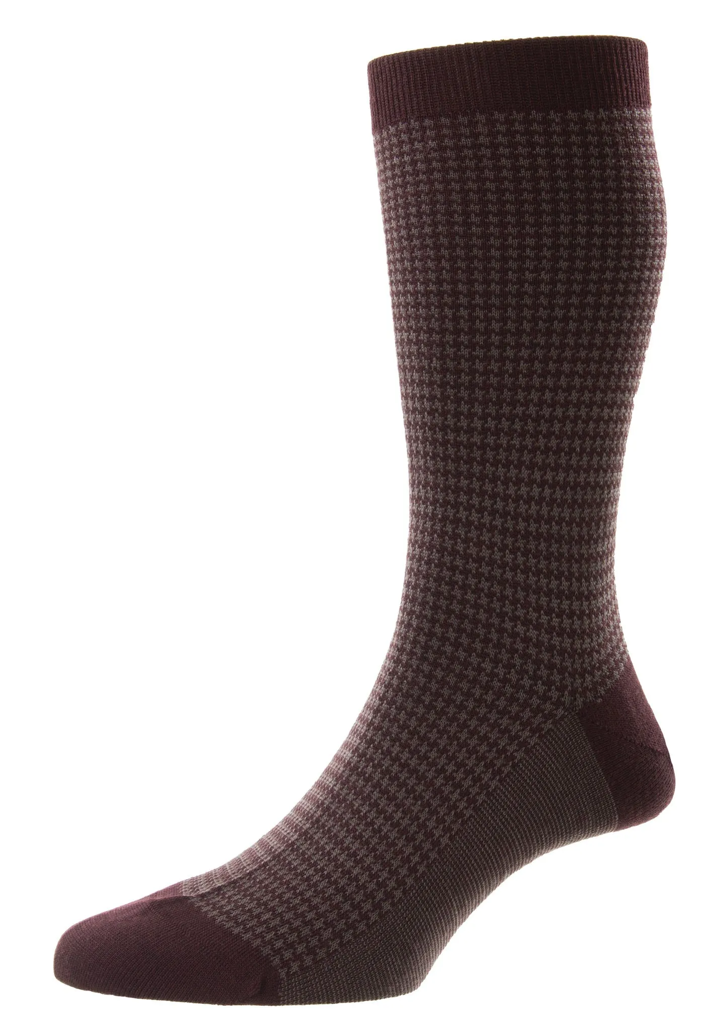 Houndstooth Merino Wool Men's Socks - Highbury Brand