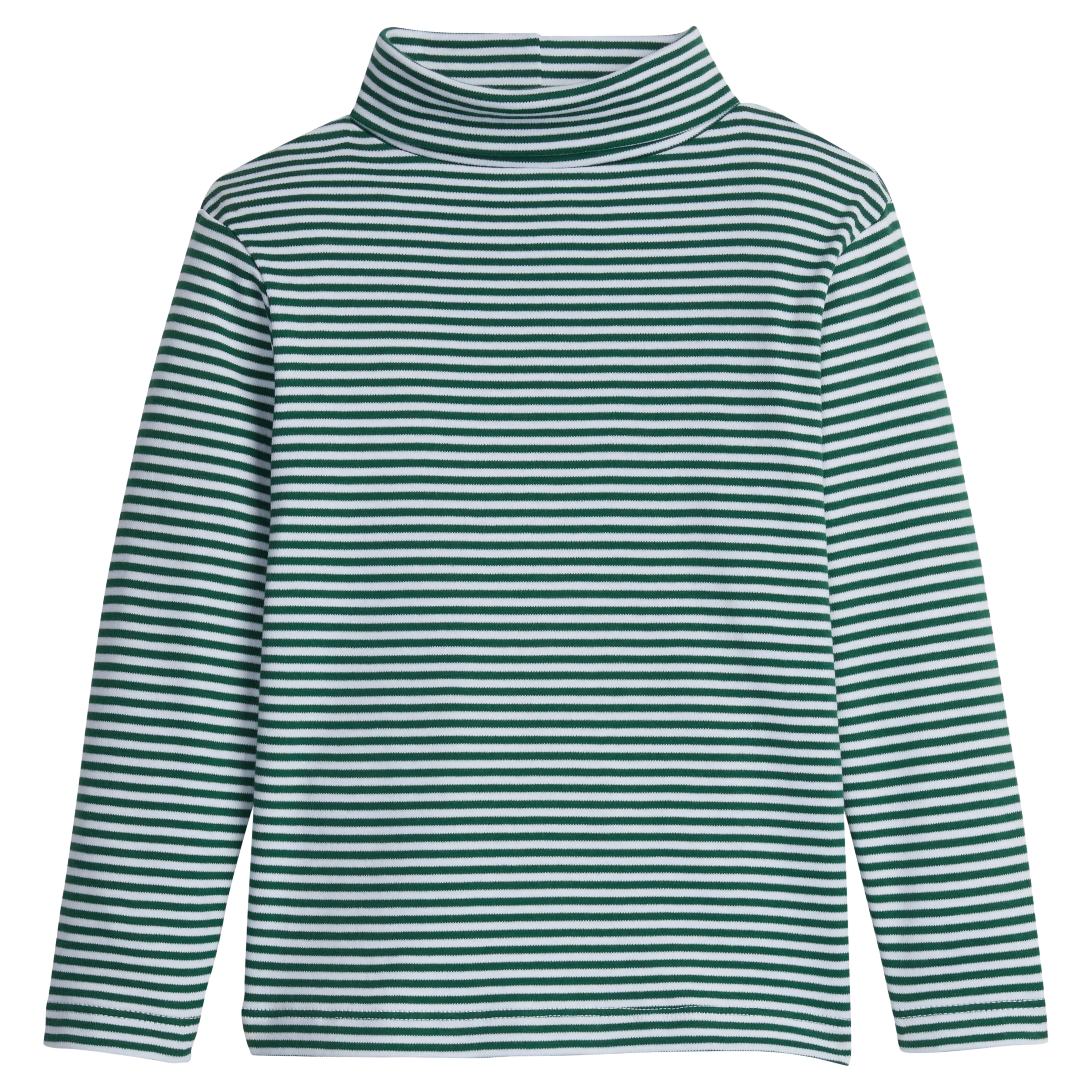 Hunter Green Striped Turtleneck -{result}-> Striped Turtleneck in Hunter Green