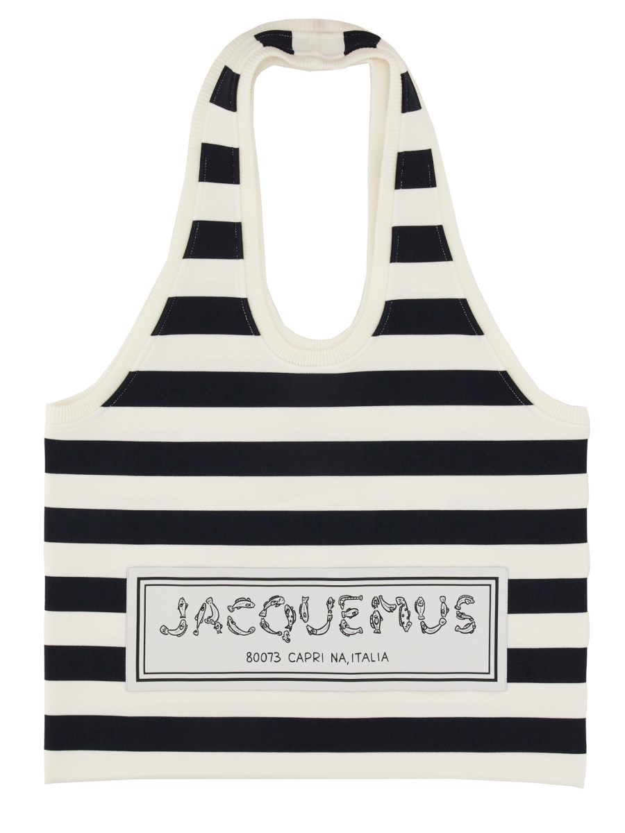 JACQUEMUS    MARCEL STRIPED SOFT BAG