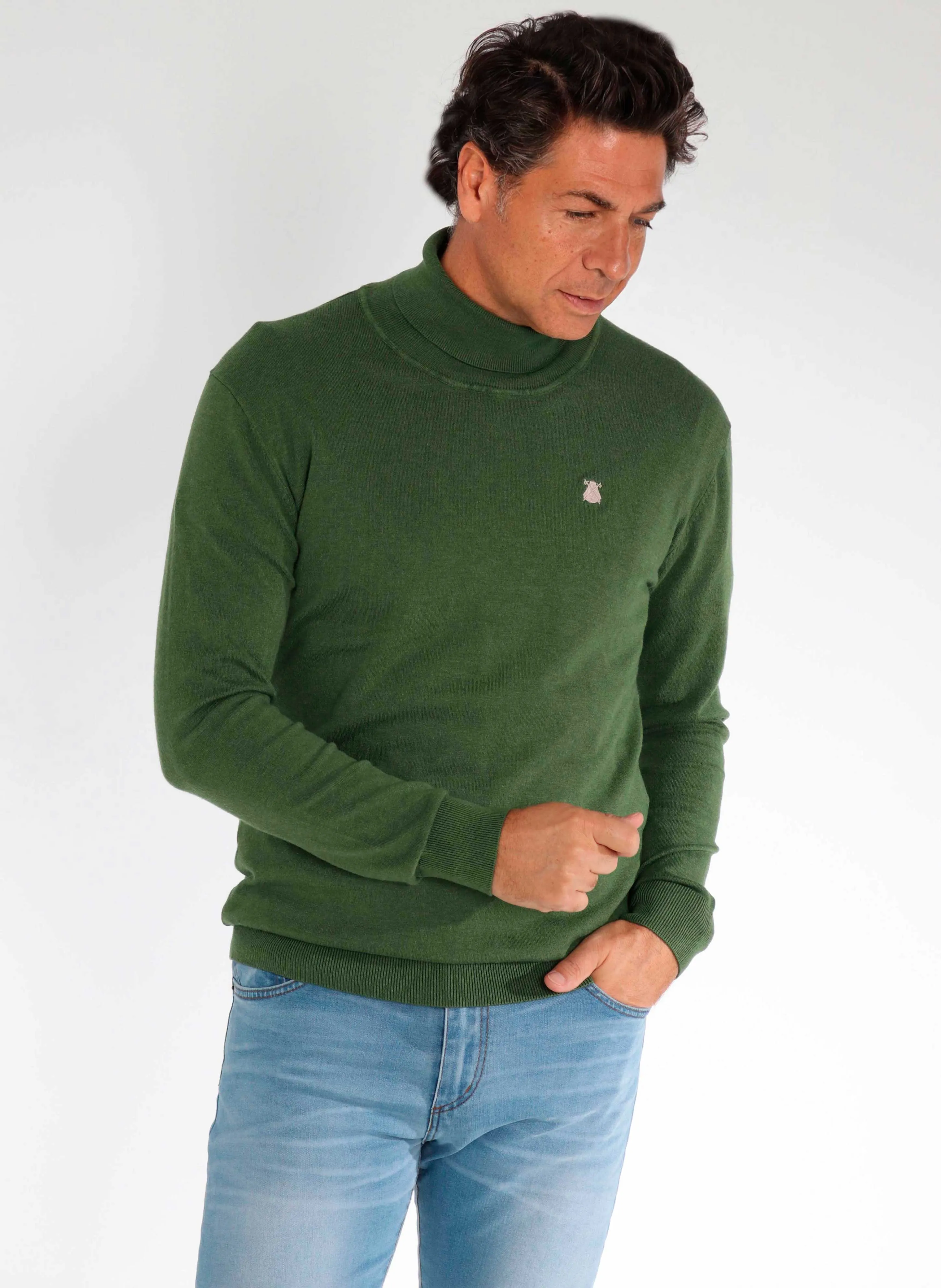 Jersey Cuello Alto Verde Hombre