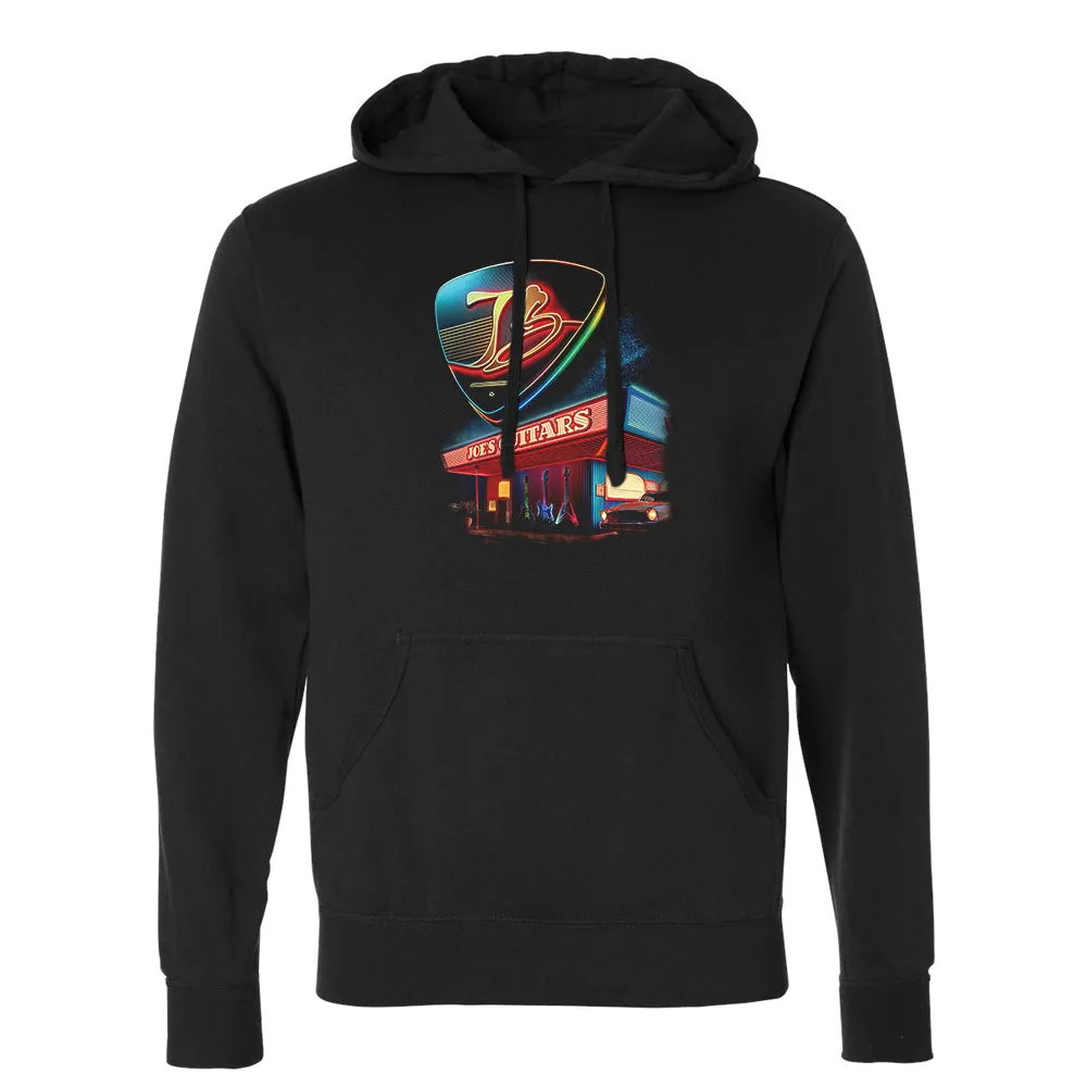 Joe's Guitars Neon Diner Pullover Hoodie (Unisex)