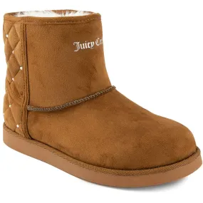 Juicy Couture Women's Faux Suede Slip On Winter Snow Boots