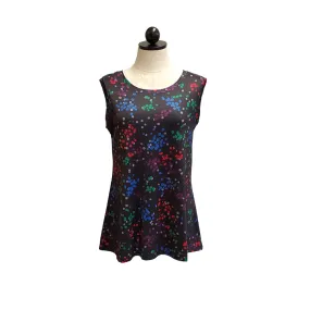 Keyhole Top · Night Dots - Women's Sleeveless Blouse | Trendy Polka Dot Pattern | Nighttime Fashion