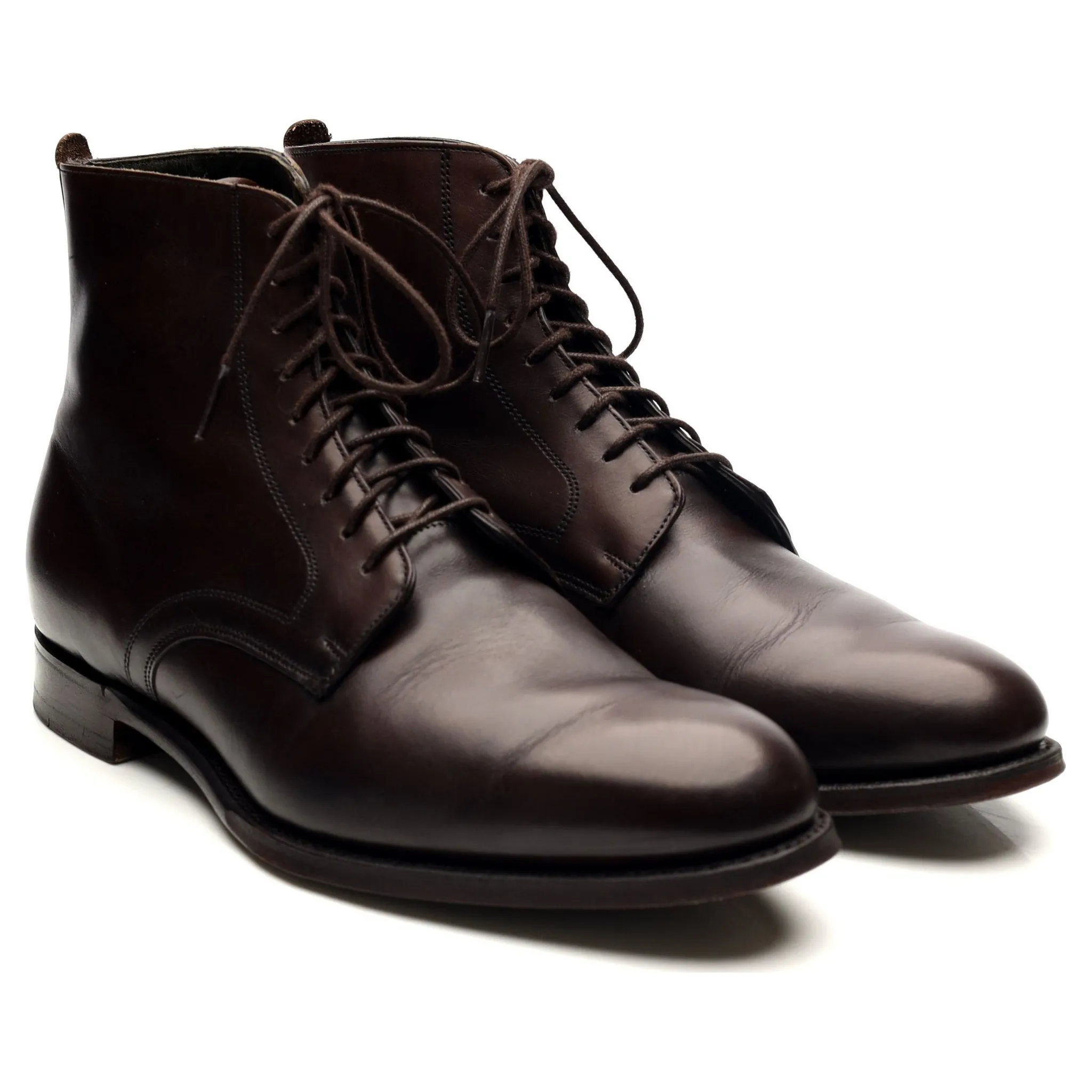 'King' Dark Brown Leather Boots UK 7 F