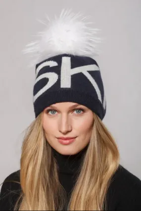 Knitted Winter Hat with Pom Pom - The Best Choice for Skiing