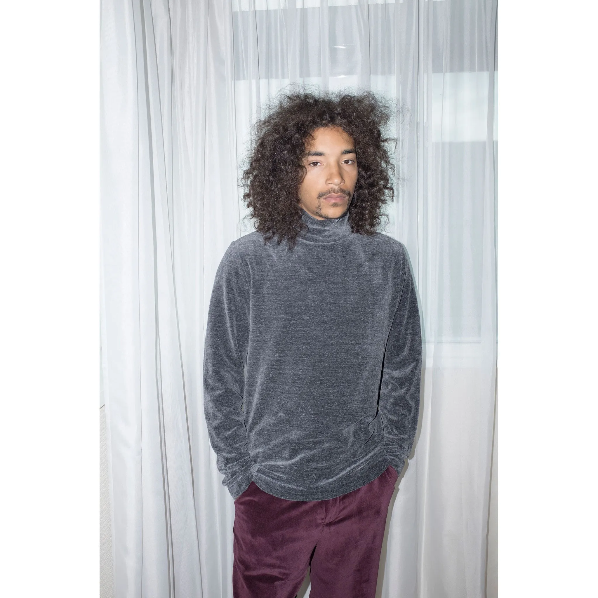 Legacy SPLASH Turtleneck Grey Melange Velour