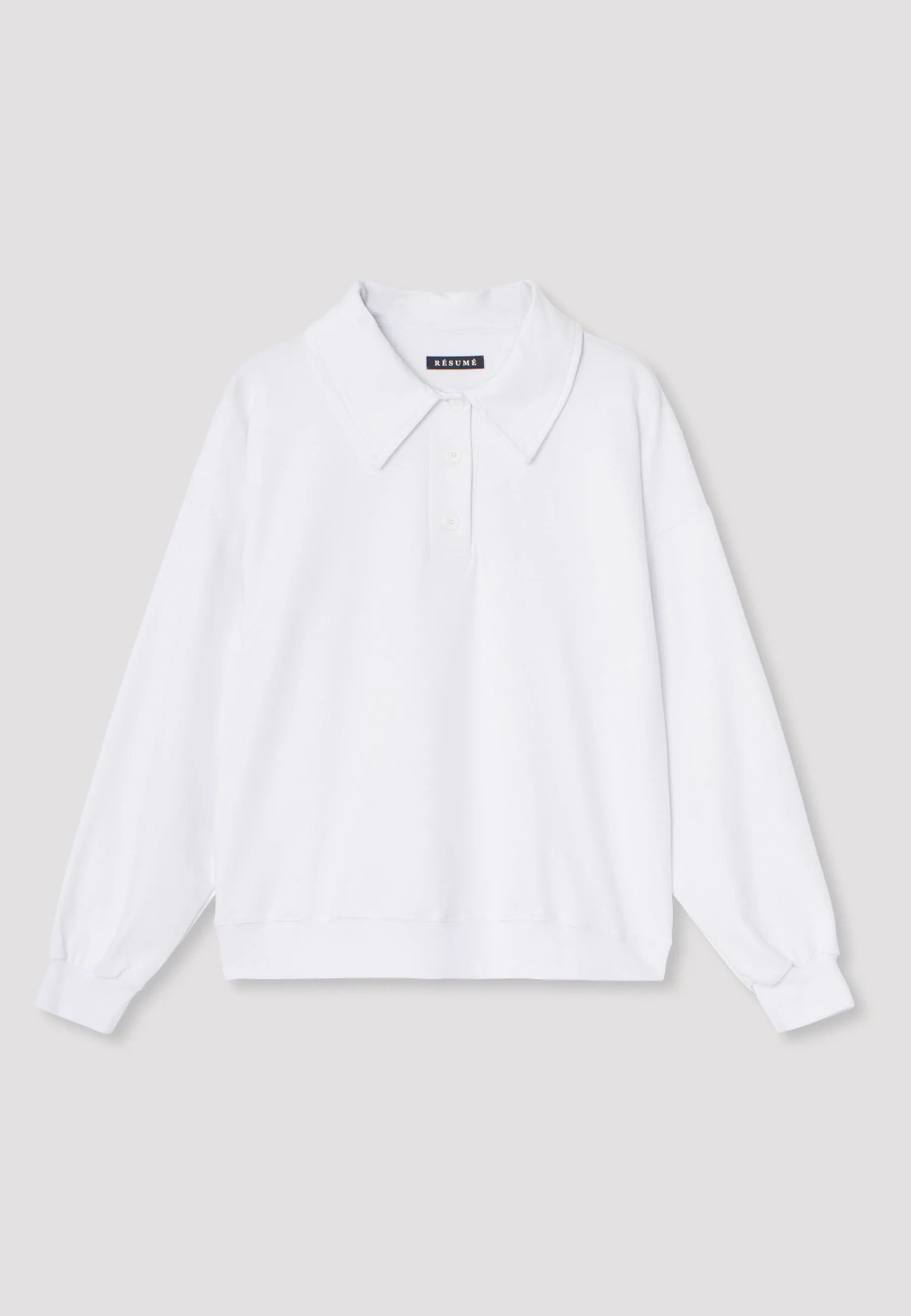 Leon Line Polo Sweater - white