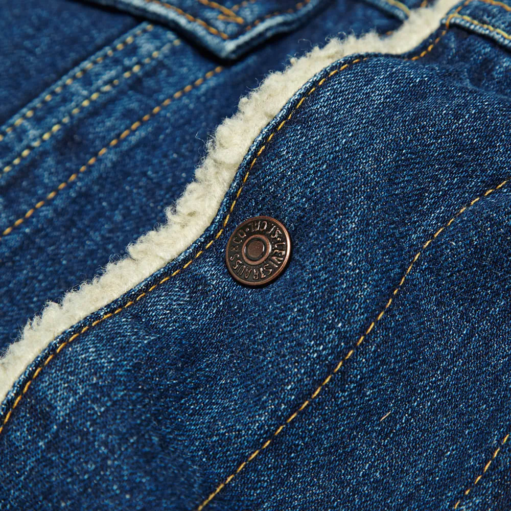 Levi's Vintage Sherpa Lined Trucker Jacket - 1970s Rinse Indigo