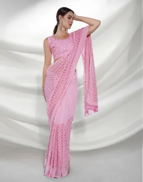 Light Pink Sequence Saree