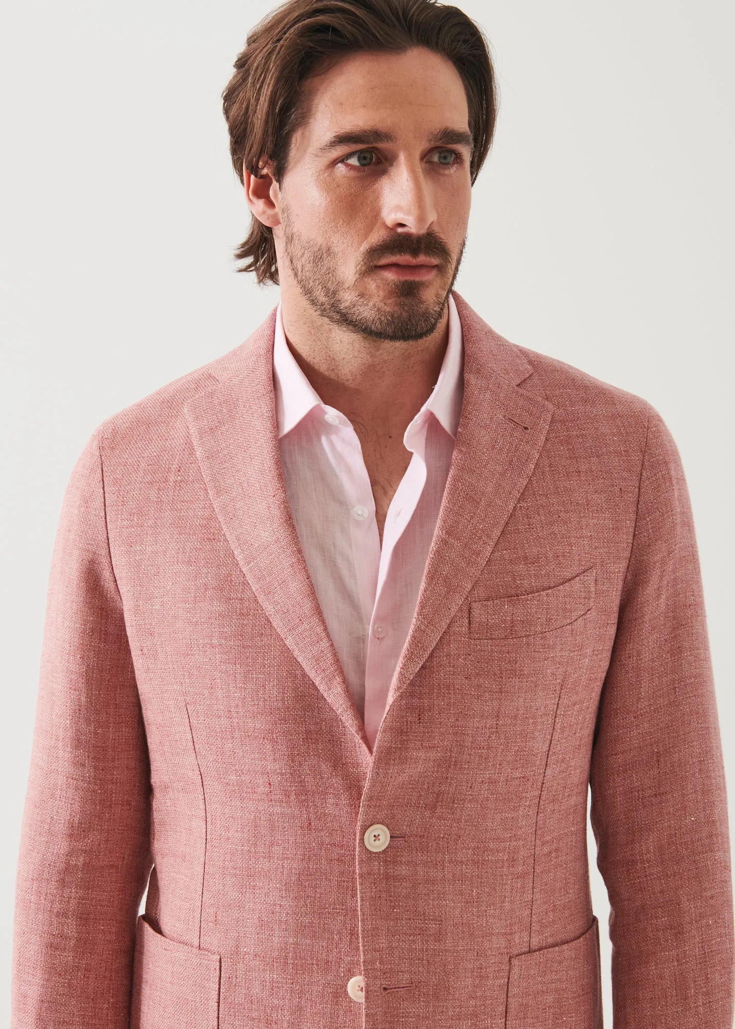 Linen Wool Blend Blazer