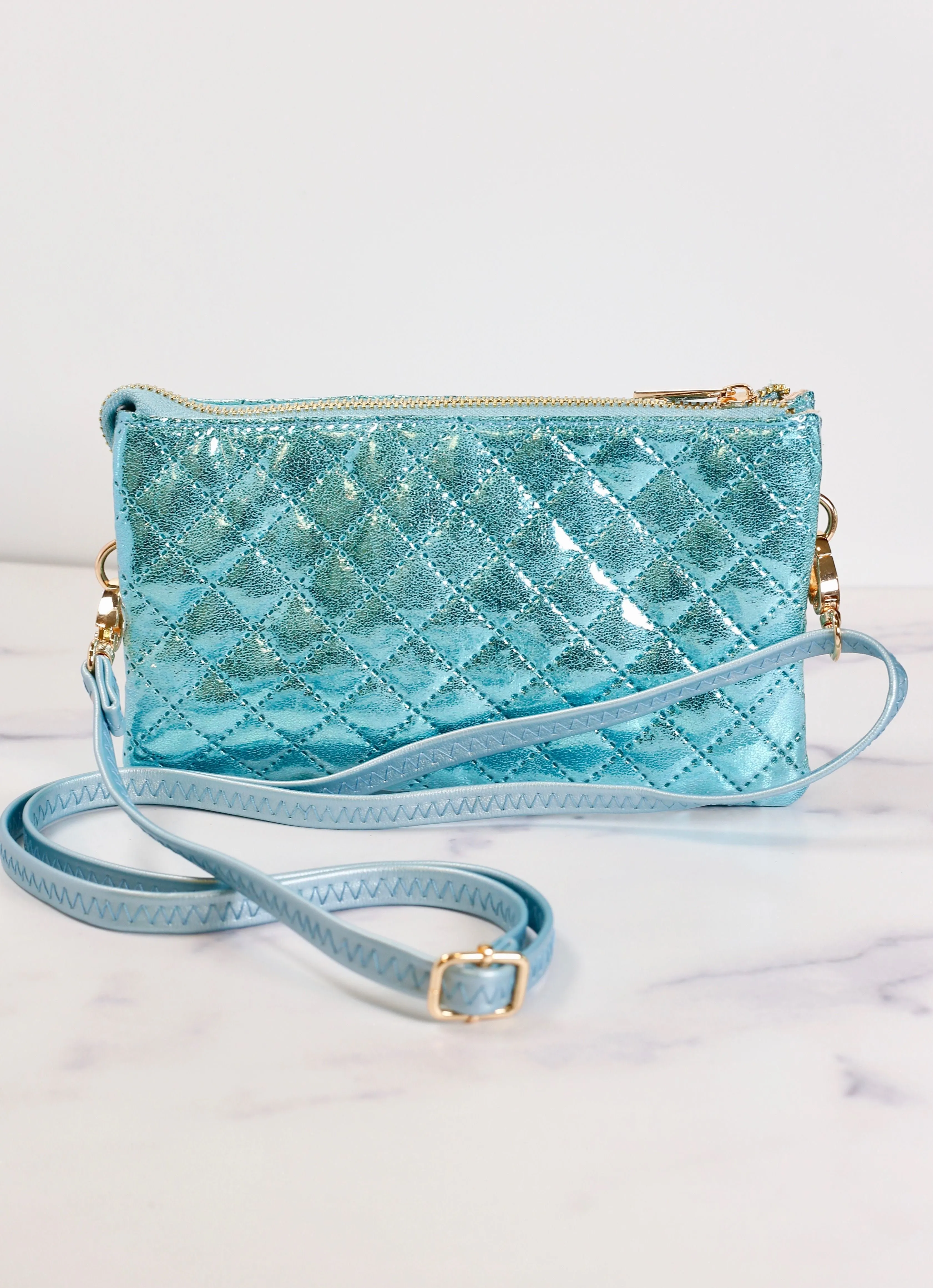 Liz Custom Collection Crossbody Bag Aqua Marine Pop