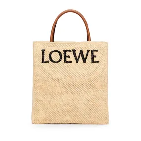 Loewe Women’s Small Raphia Tote Bag  Natural/Black