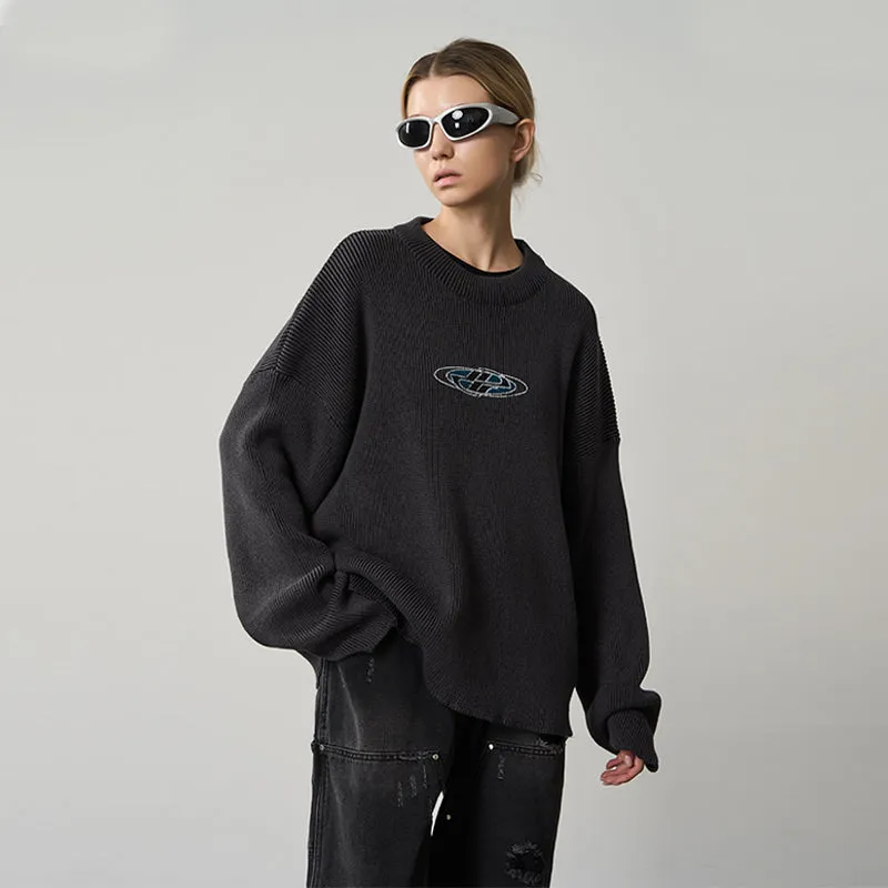 Logo Crewneck Knit Sweater