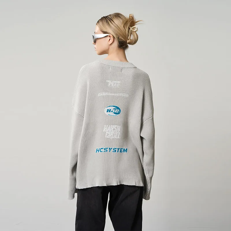 Logo Crewneck Knit Sweater