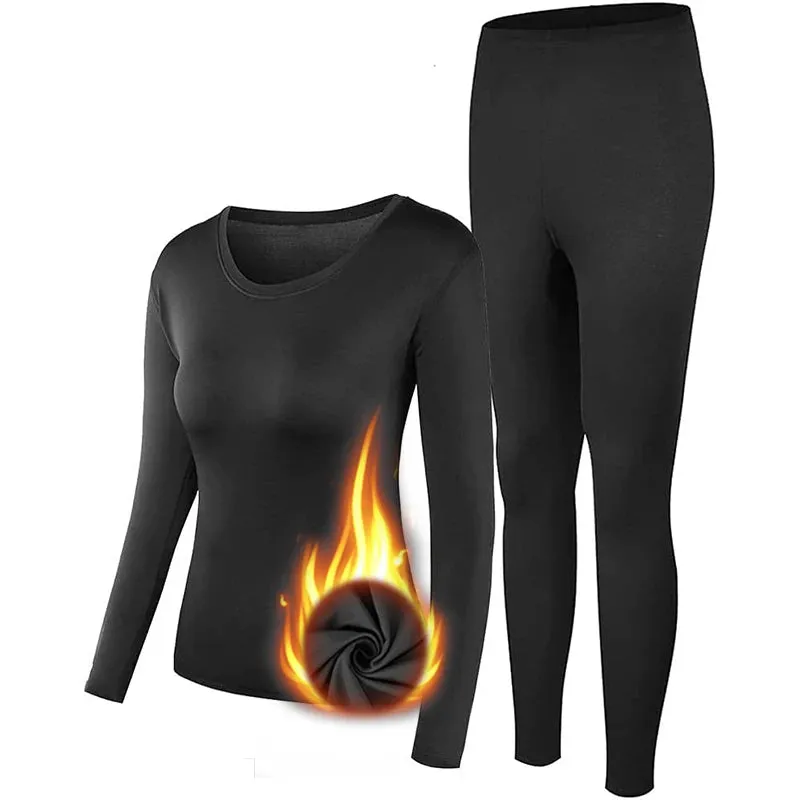 Long Johns Thermal Underwear, Fleece-Lined Base Layer Pajama Set - Result