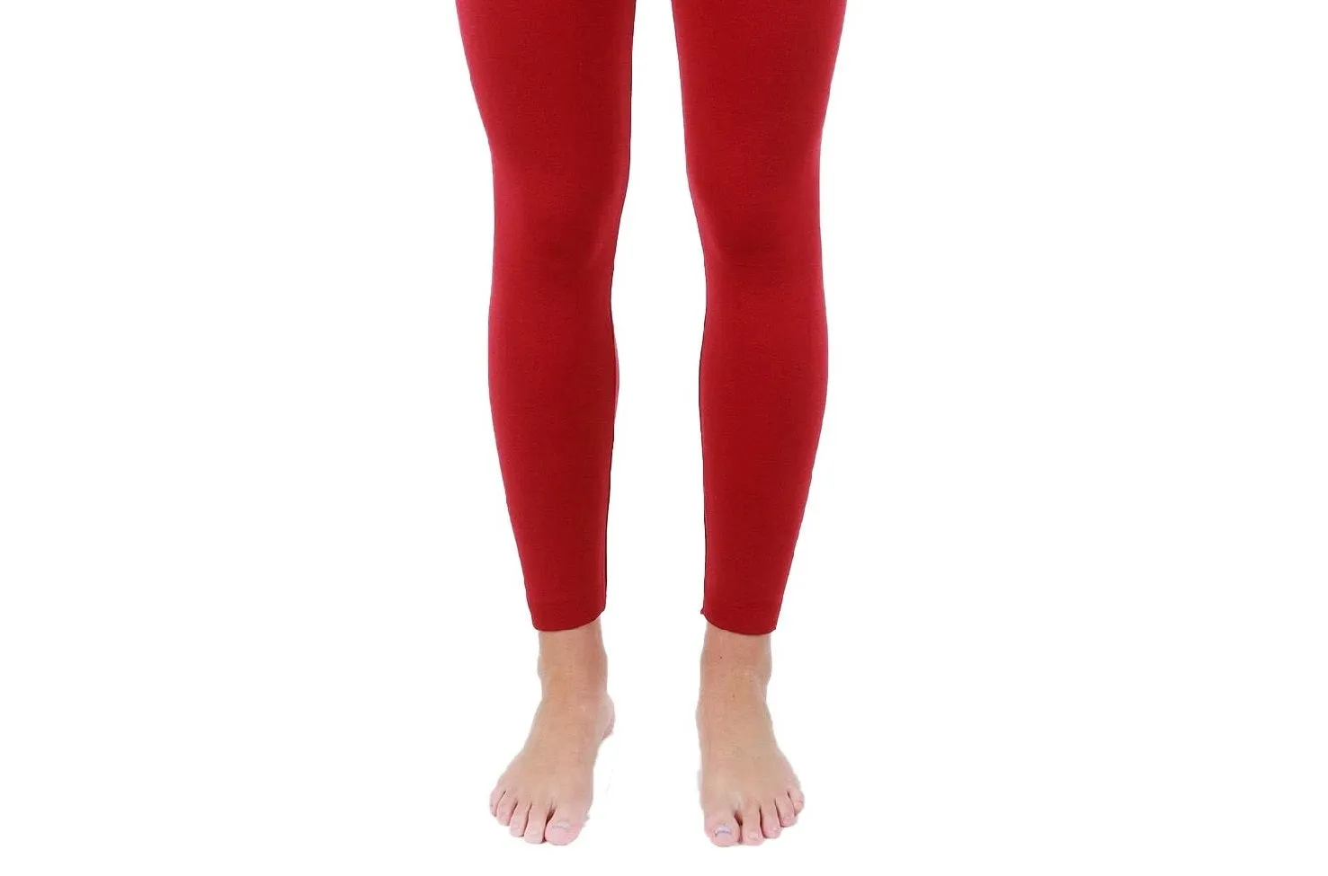 Love Charm Women's Fleece Lined Leggings - Red, M/L