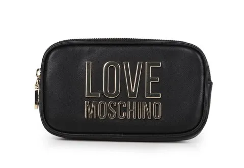 Love Moschino Logo Plaque Zipped Purse