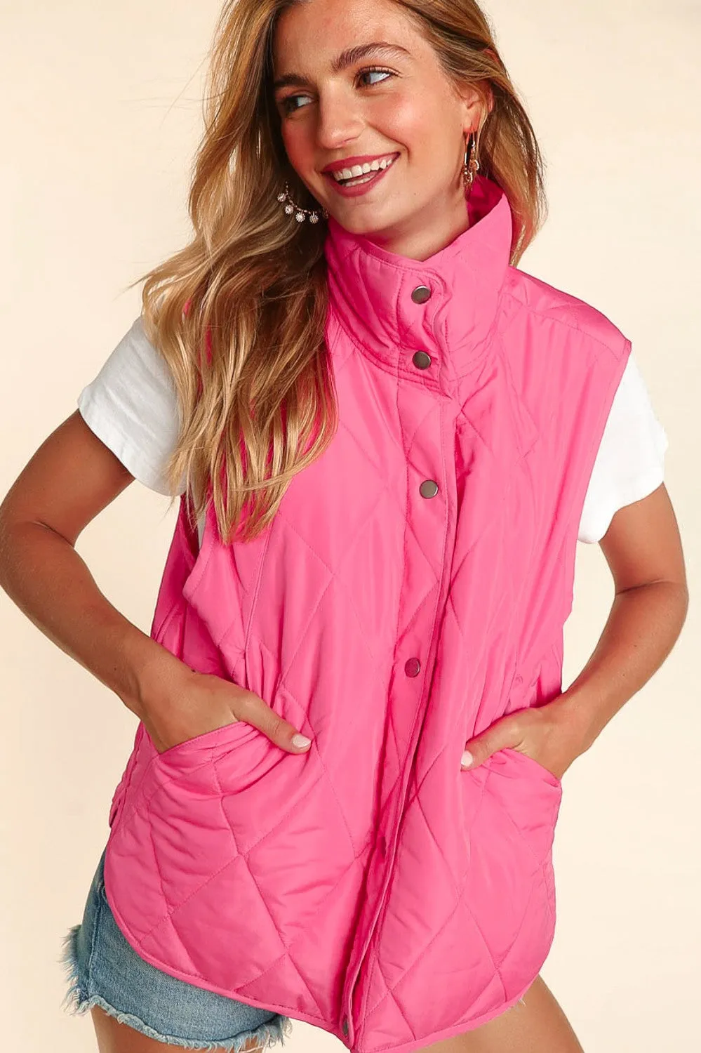 Lucky In Love Quilted Vest - Online Shopping for Stylish Quilted Vests - Buy Now