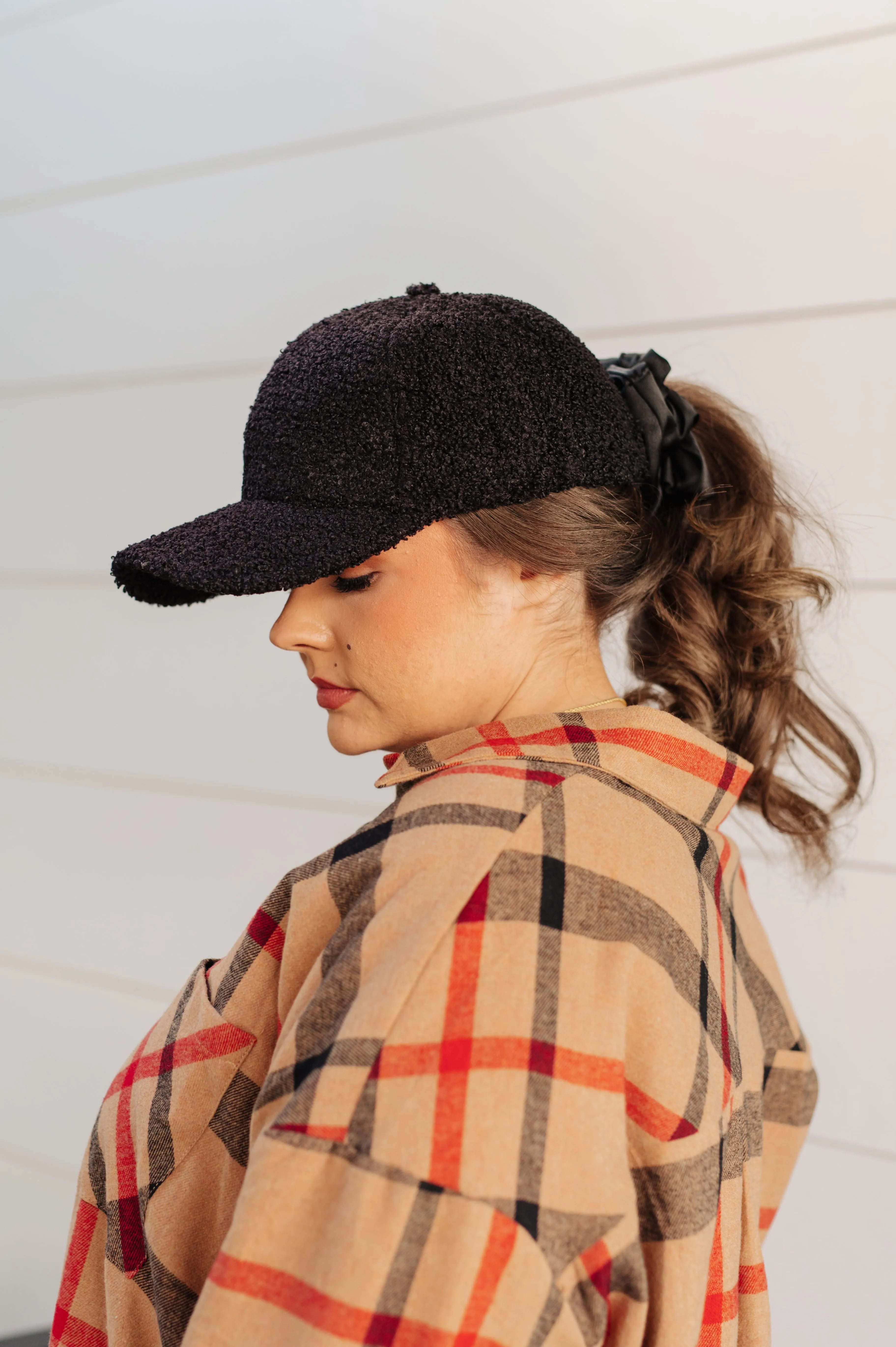 Lyla Sherpa Black Ball Cap | Order Now!