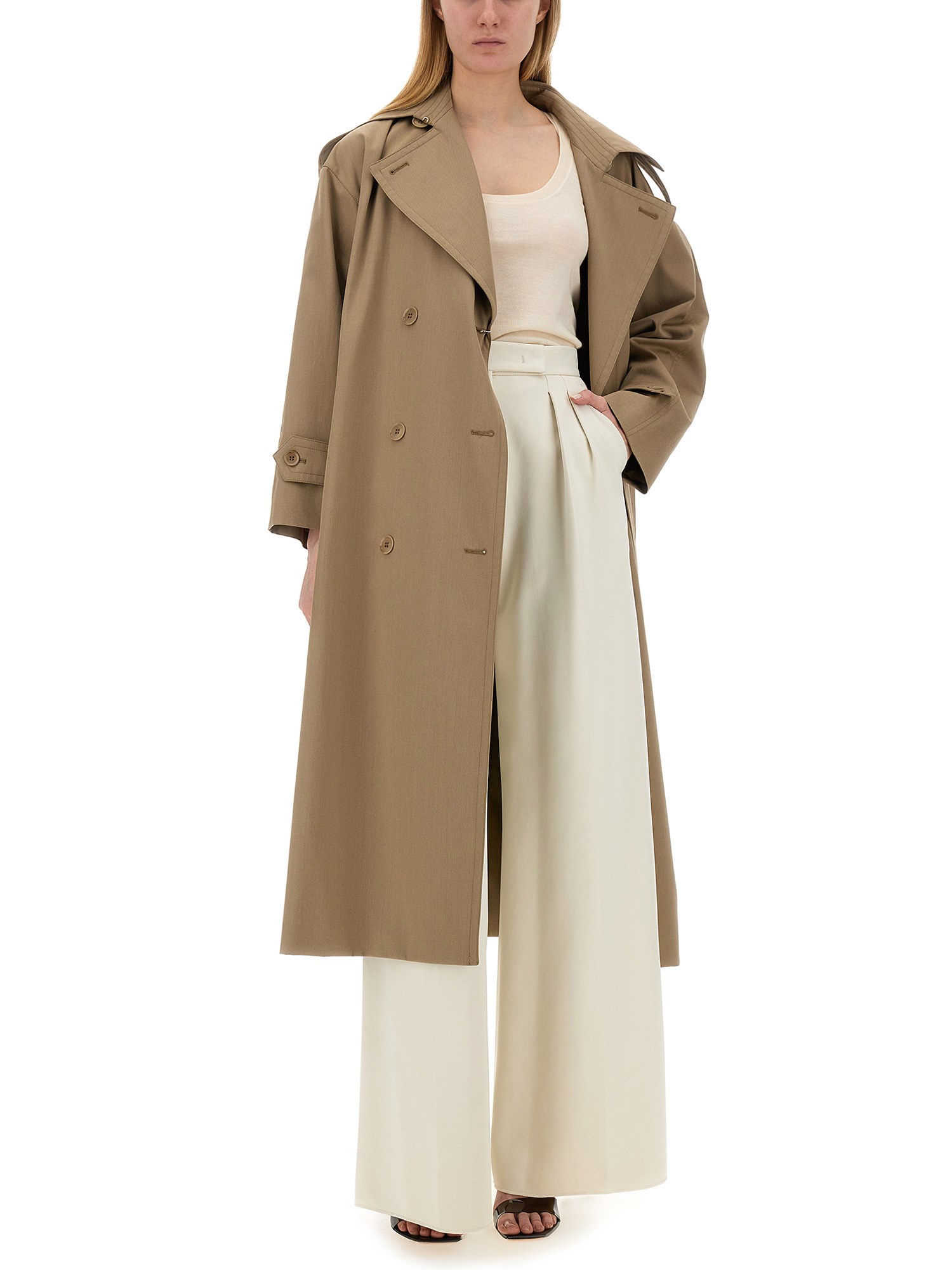 MAX MARA Wool Salt Trench Coat