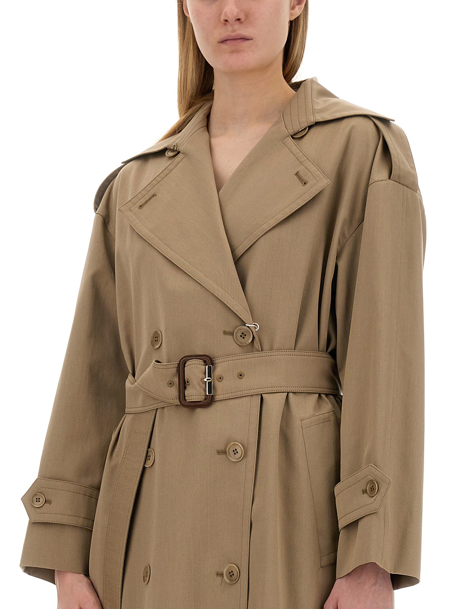 MAX MARA Wool Salt Trench Coat