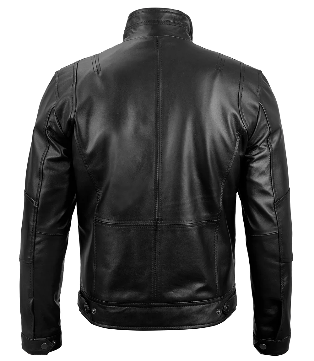 Men's Cafe Racer Real Leather Jacket