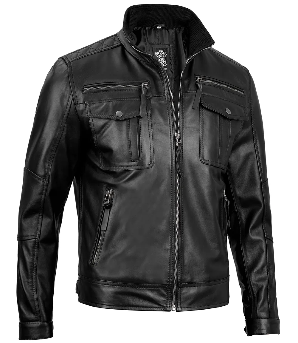 Men's Cafe Racer Real Leather Jacket