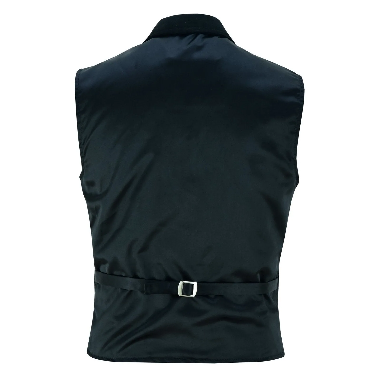 Mens Blazer Style Formal Black Suede Leather Waistcoat Vest